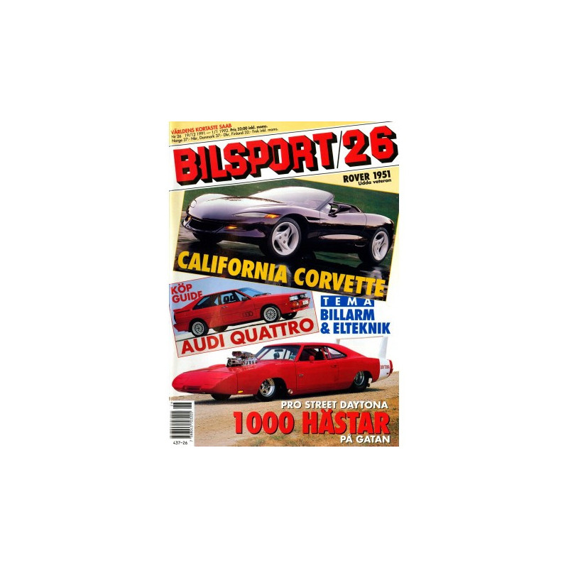 Bilsport nr 26  1991